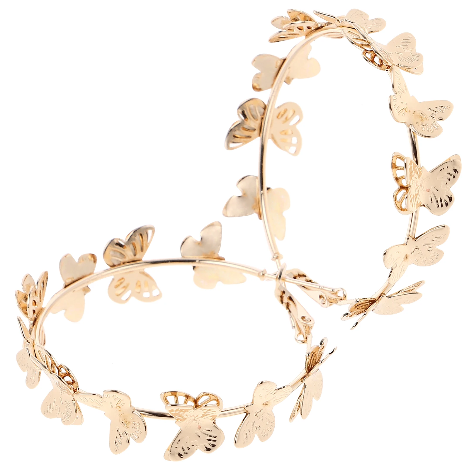 

1 Pair Metal Earrings Butterfly Studs for Women Girls Fashion Hoops Accessories Butterfly Hoops Earrings For Women Jewelry