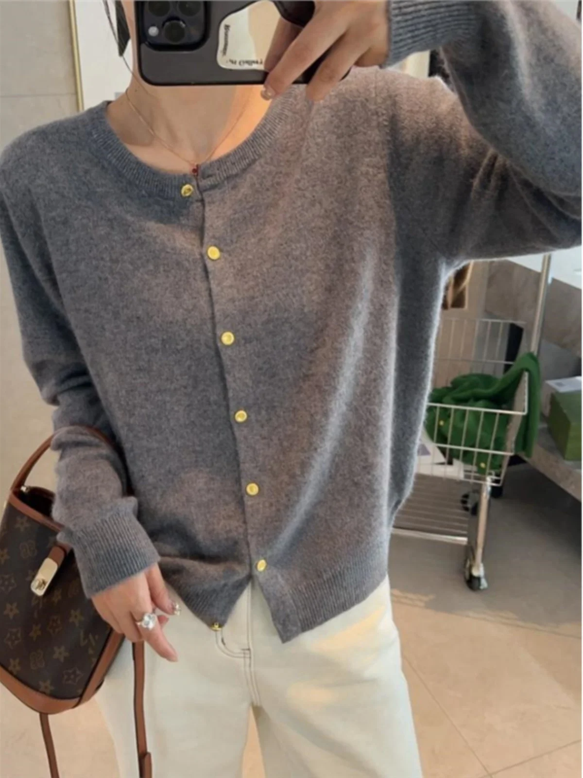 

Spring Autumn Knitted Open Cardigan Women's Faionable ort Sweater Korean Sle Loose Fit Long Sve round Ne Coat