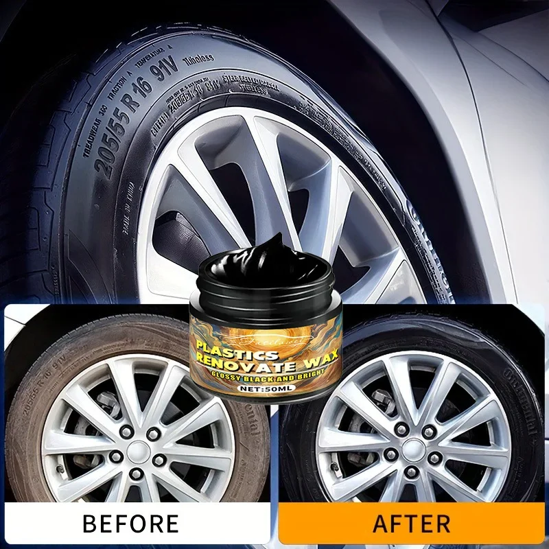 شمع Fasilawei Premium لإطارات السيارة 50 جرام، العناية بالعجلات، شمع تكرير الإطارات، إصلاح الأجزاء البلاستيكية، شمع التشطيب الداخلي، Gl مثالي