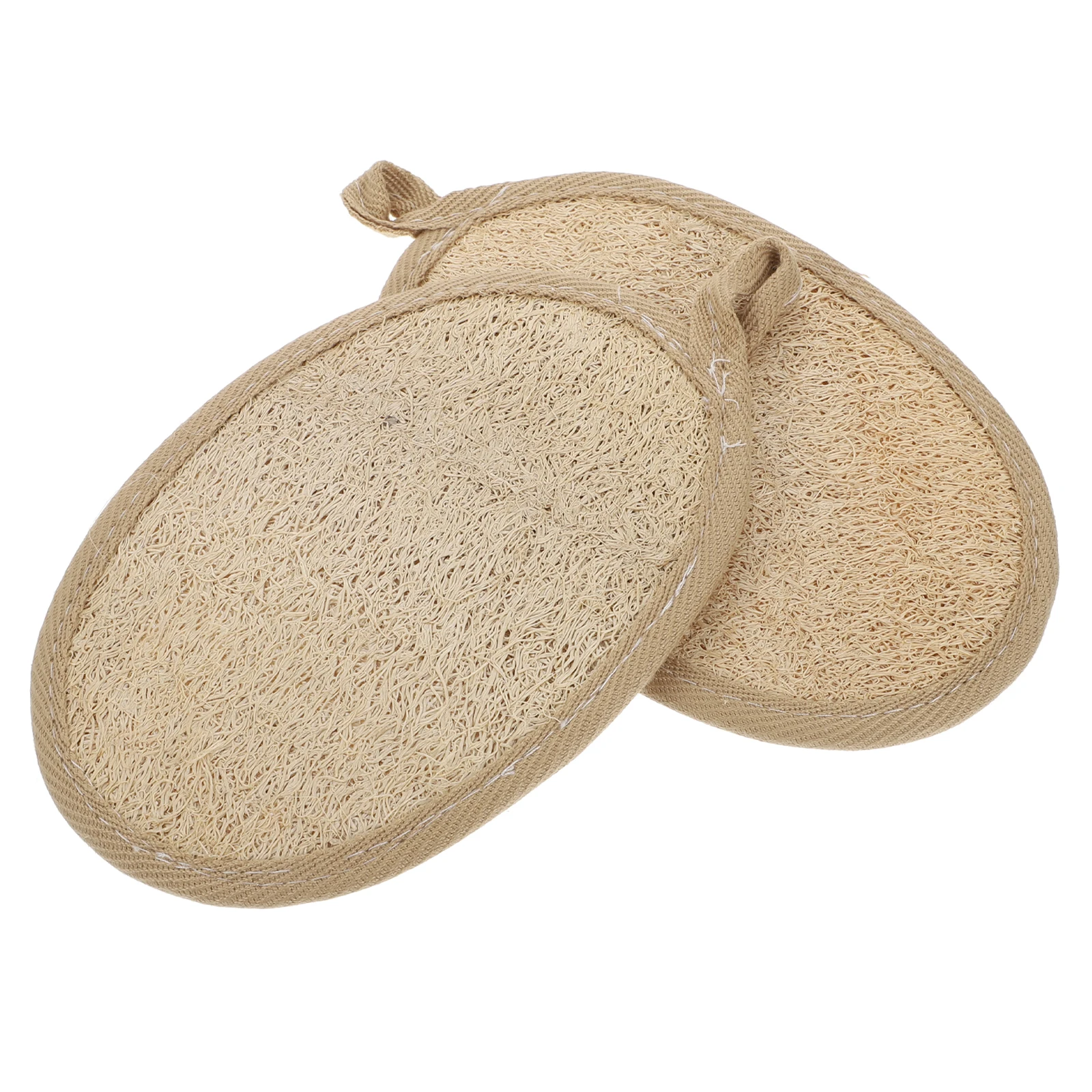 

2pcs Loofah Bath Towel Cotton Natural Scrub Shower Exfoliating Reusable Durable Back Scrubber Bath Pad Friendly Skin