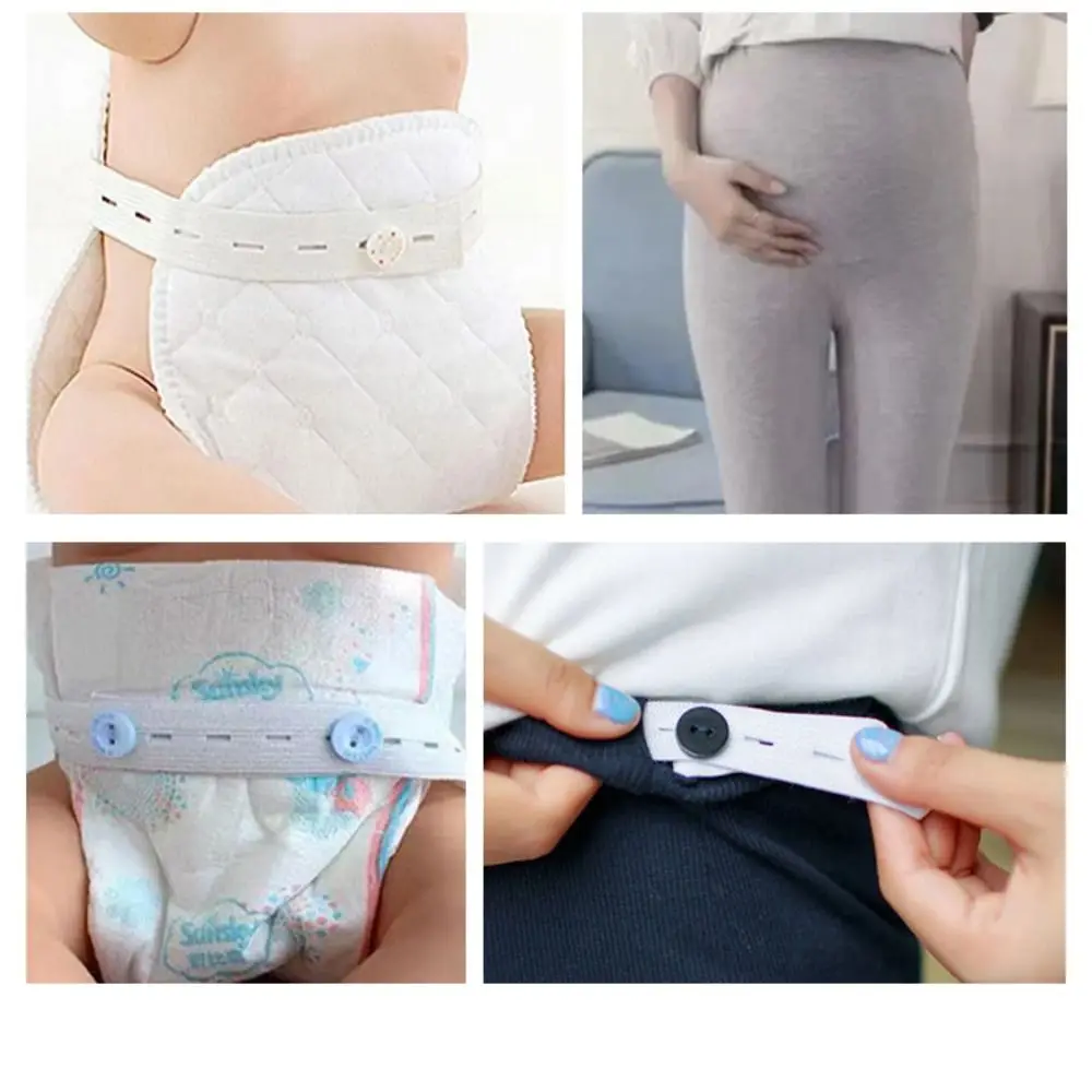 أسود أبيض زر ثقب حزام مطاط قابل للتعديل ثقب الملابس الخياطة اكسسوارات مطاطا تمتد حزام شريط مسطح 5 متر #4