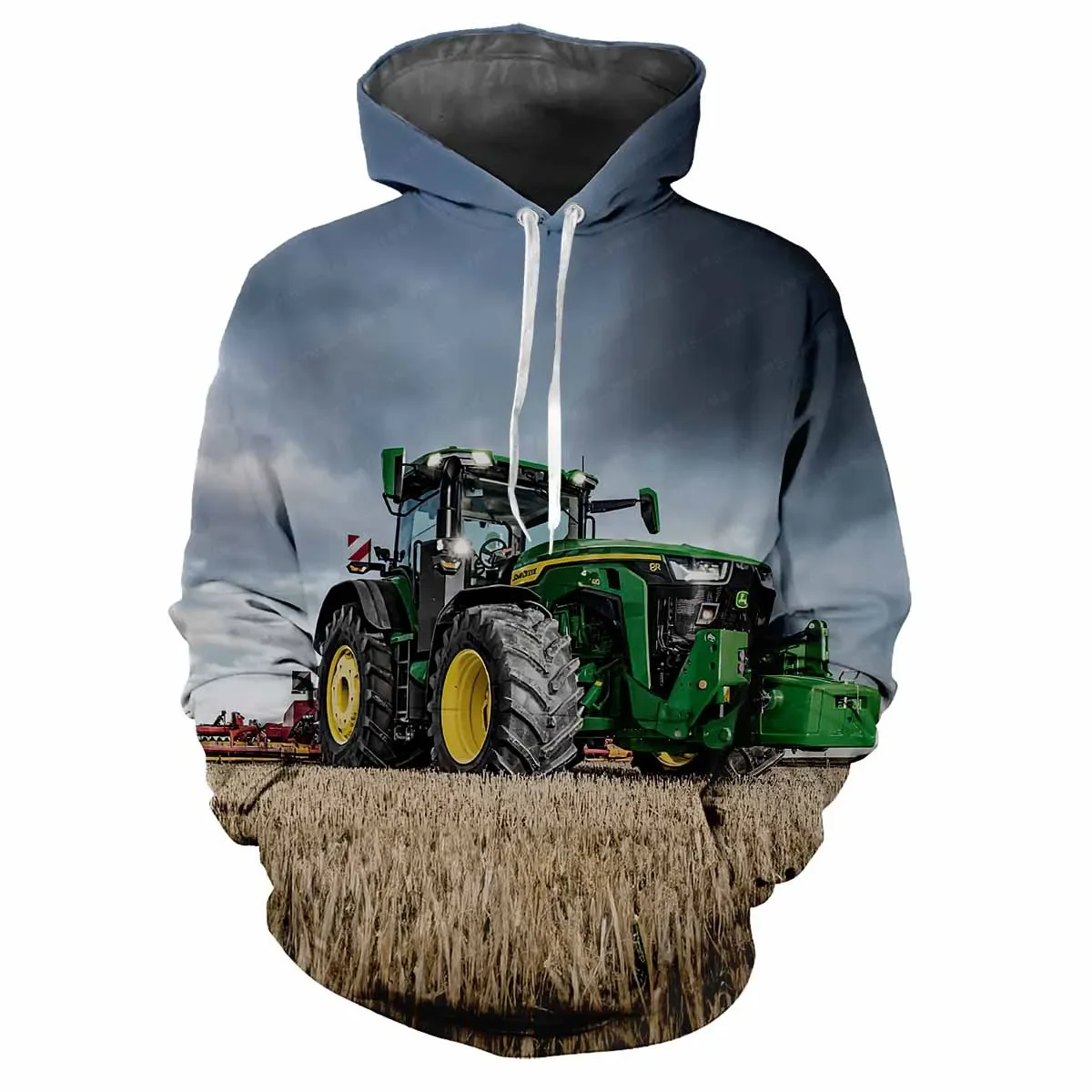 New tractor Fun 3d Harajuku Farm Machine printed hoodie fashion personality Men women street hip hop hoodie plus size clothing