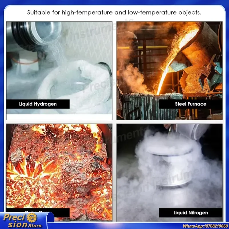 Digital K Type Thermocouple Thermometer for HVAC Refrigeration Electrical Maintenance with Temperature Clamp Meter ABS