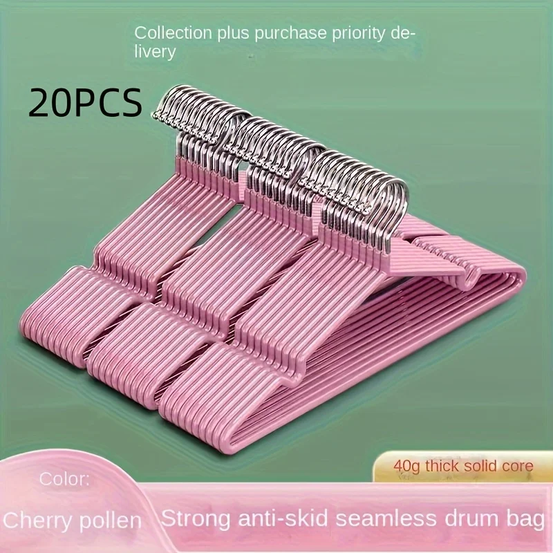 10/20Pcs hanger, non-slip design, sturdy heavy-duty coat durable hanger, bedroom, closet, household laundry drying storage