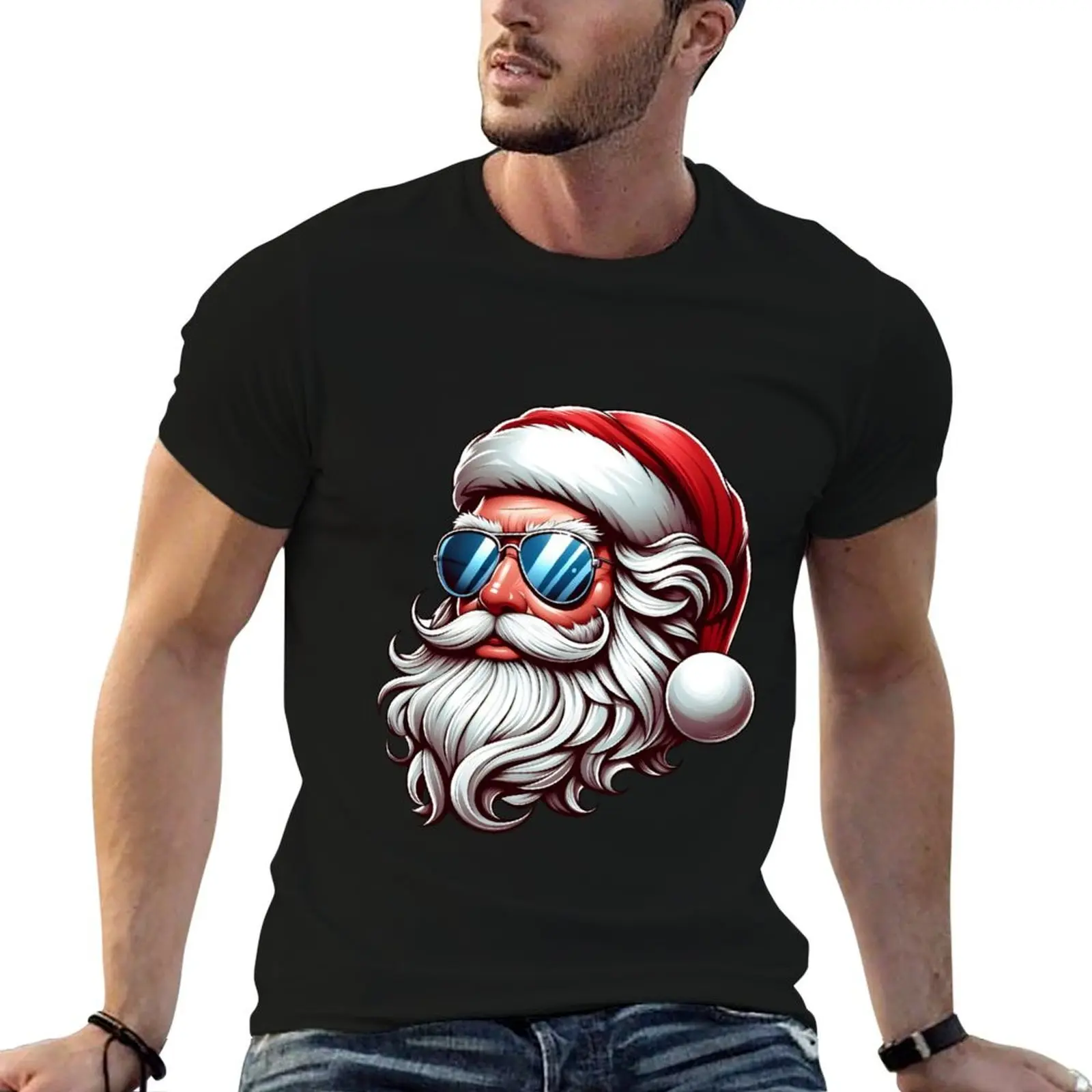 

Cool Santa With Sunglasses T-Shirt t shirts cotton 100% funny t shirts cotton man t shirts high quality luxury brand T-Shirt