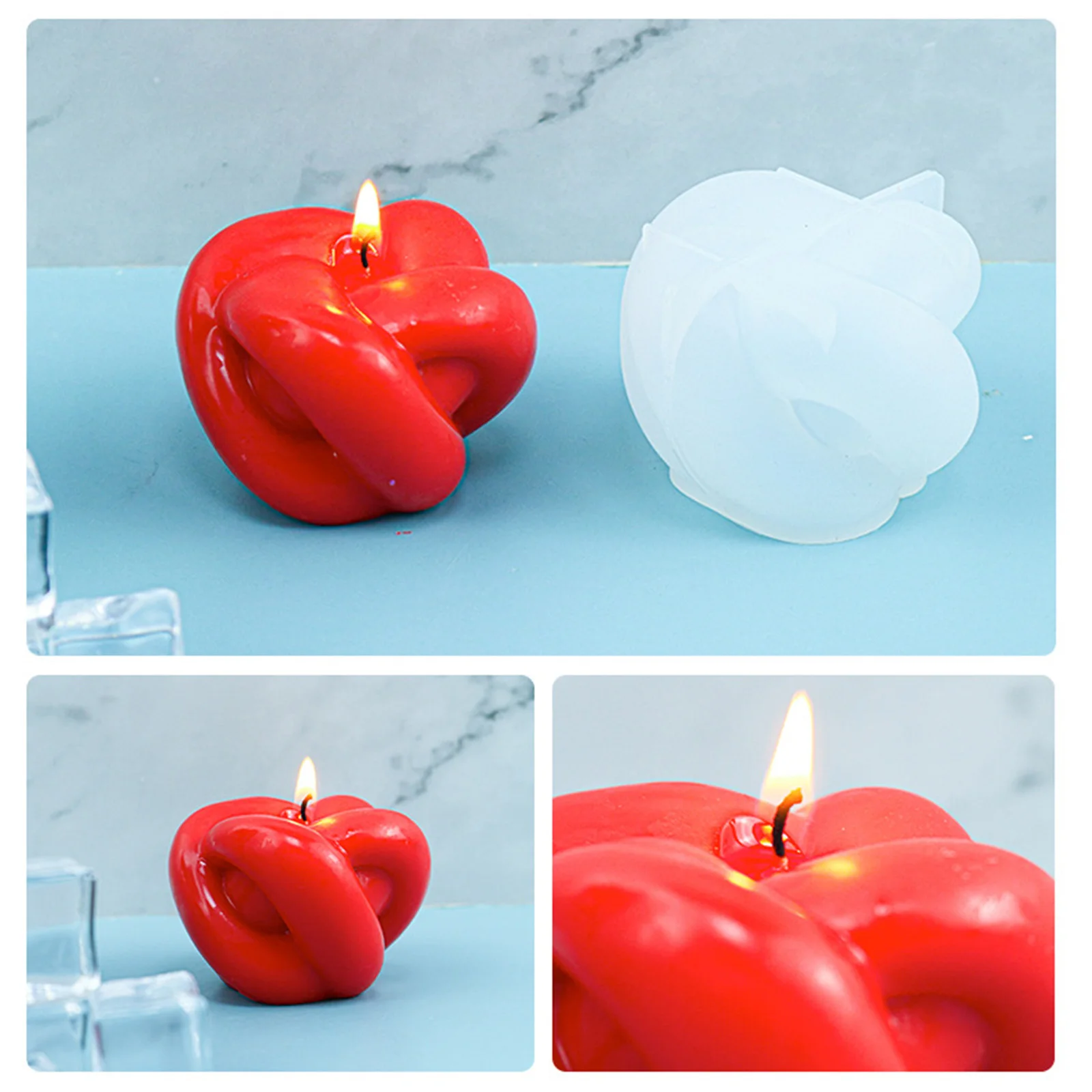 

Knot Shape Making Craft Non-Stick Knot Practical Molds Mold Flexible Wax Molds Decorative Soap Diy Mold