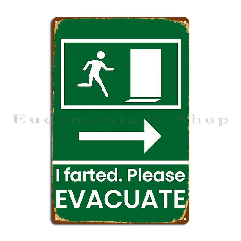 Please Evacuate Metal Sign Sign Designing Home Home Party Club Tin Sign Poster