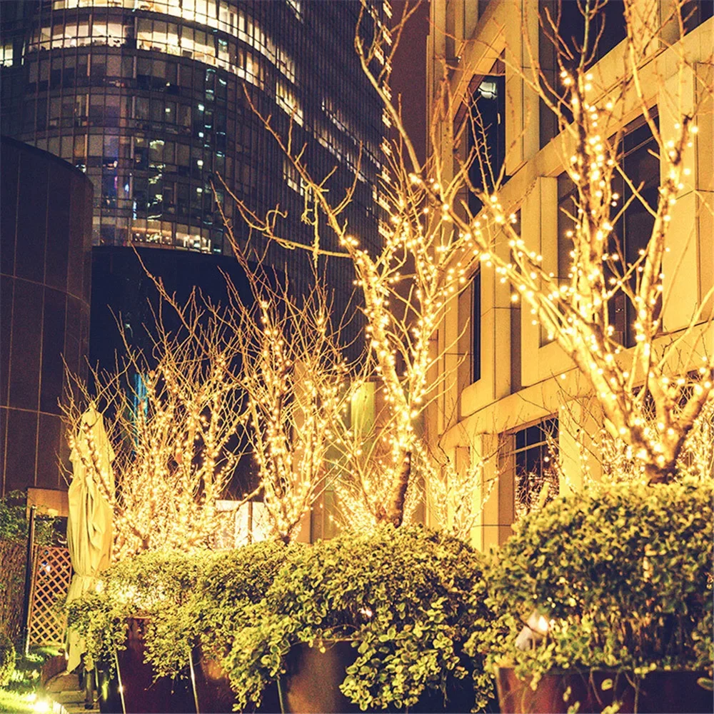 Guirxiété lumineuse LED extérieure pour la décoration de Noël, guirlandes lumineuses pour la fête, les vacances, le mariage, 20m, 10m