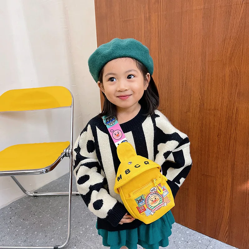 Mochila pequeña con dibujos animados para niños, bolso de lona, a la moda