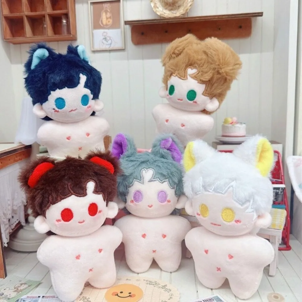 Durable Plush 20cm Cotton Doll Can Be Placed in A Shape Soft Stuffed Dress Up Dolls Cartoon Anime Nude Doll