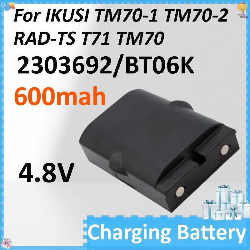 

20PCS 600mAh 4.8v Battery 2303692,BT06K for IKUSI 2303692,ATEX Transmitters,RAD-TS, T70 1 ATEX, T70-1, T70-2, T71, T72 , TM70