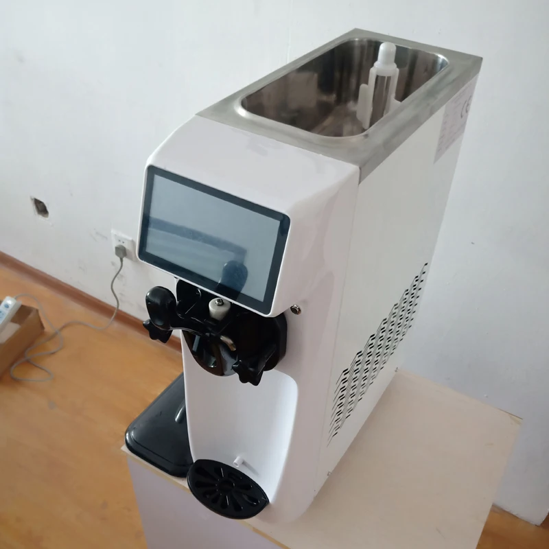 

16-22L/H Desktop Soft Ice Cream Machine Commercial Ice Cream Maker Automatic Cone Machine Single Head Ice Cream Machine