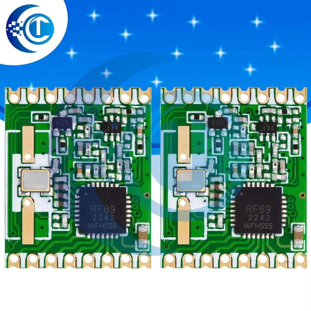 جهاز إرسال واستقبال لاسلكي متعدد التردد 20 ديسيبل (1 قطعة): HopeRF RFM69HW (868/433/915 ميجا هرتز) - للتحكم عن بعد والمنزل الذكي #1