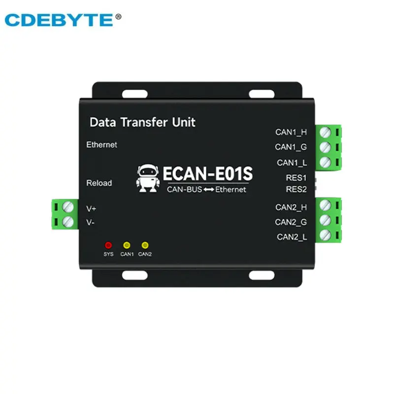 Can to Ethernet Protocol Converter Can2.0 Protocol Can Relay CDEBYTE ECAN-E01S TCP/UDP DC 8-28V Converter Dual Channel