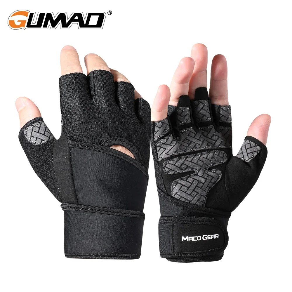 Sports Gym Gloves Half Finger Breathable Anti-skid Cycling Weightlifting Training Body Building Fitness Workout Protector Glove