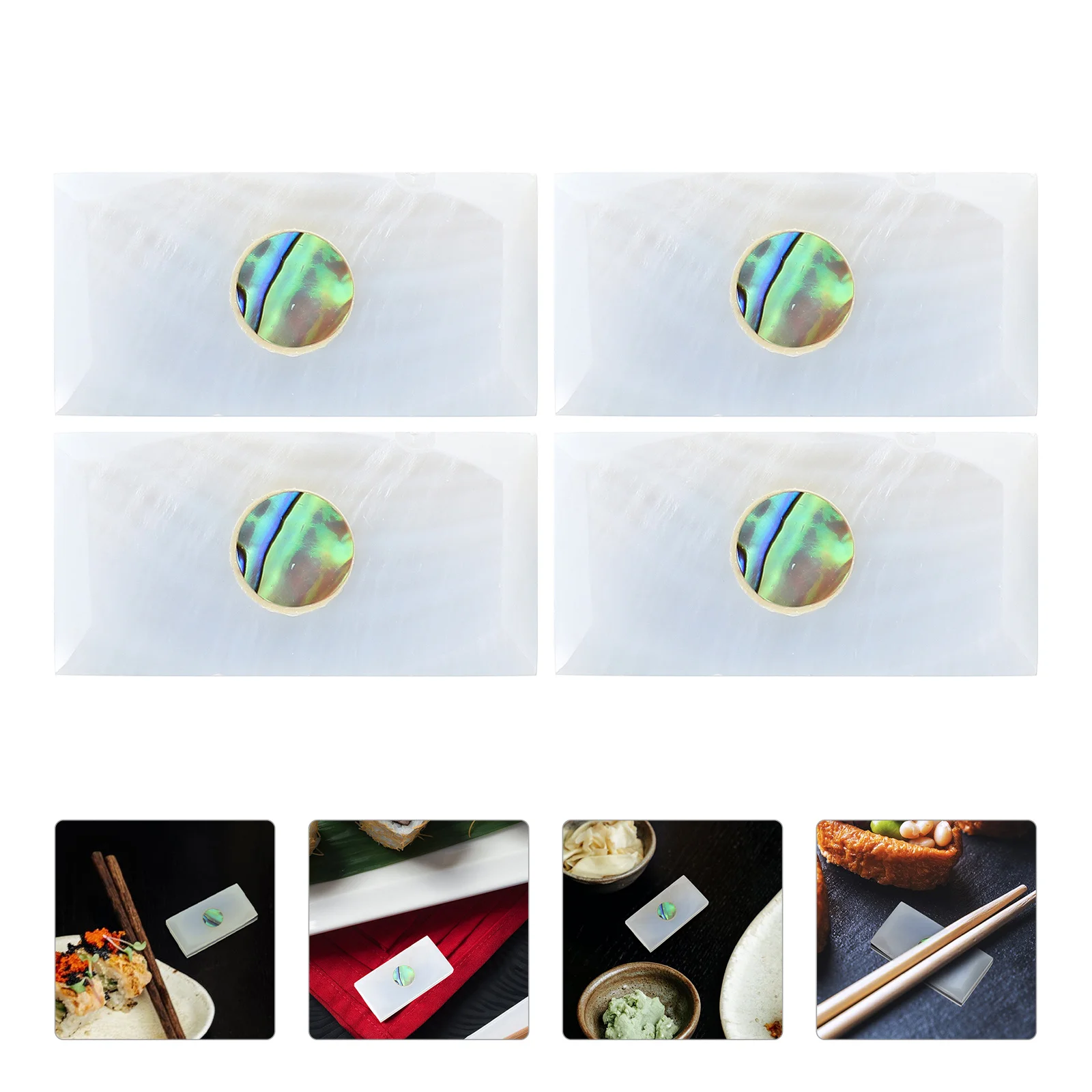 

4Pcs Shell Chopsticks Rests Creative Chopstick Holders for Home Kitchen Table Decor Practical Cutlery Storage