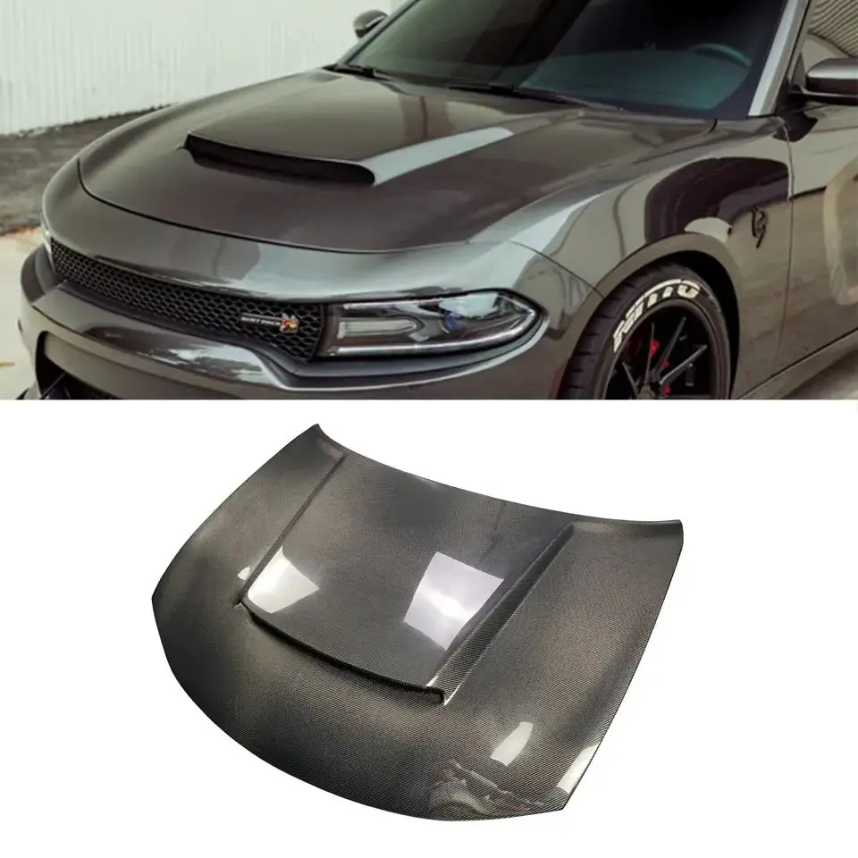 

MRD For Dodge Charger 2017-2023 Carbon Hood V1 V2 V3 Carbon Engine Cover Hood Bonnet Cover Charger 2017-2023 Hood