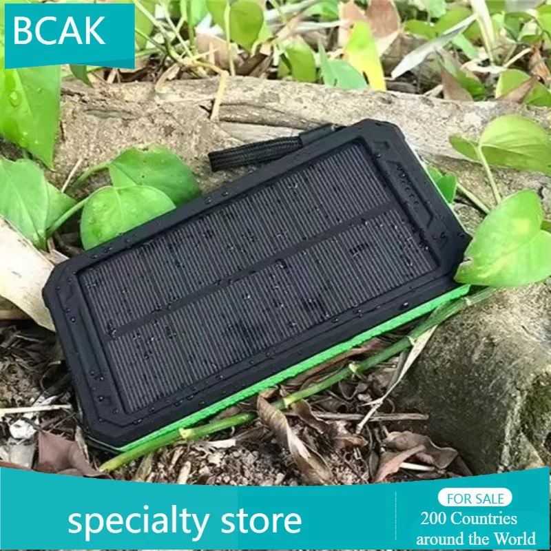 New Solar Power Bank 20000 Outdoor Camping Light Mobile Phone Multi-function Portable Large-capacity Mobile Power Supply BCAK