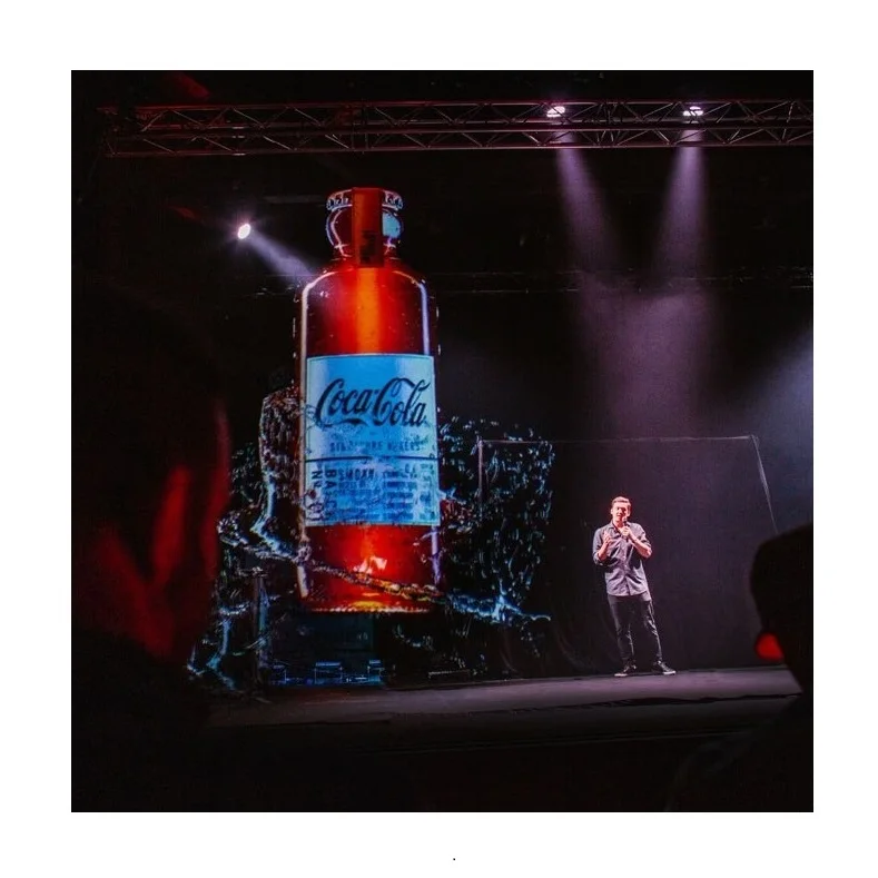 Schermo flessibile per proiezione ologramma 3D Scrim olografico trasparente per spettacoli teatrali