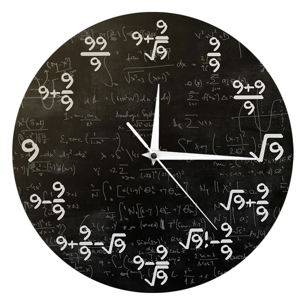 

Digital Wall Unique Modern Home Decor for Living Room Bedroom Hotel Black Frameless Waterproof Decorative Hanging Timepiece Math