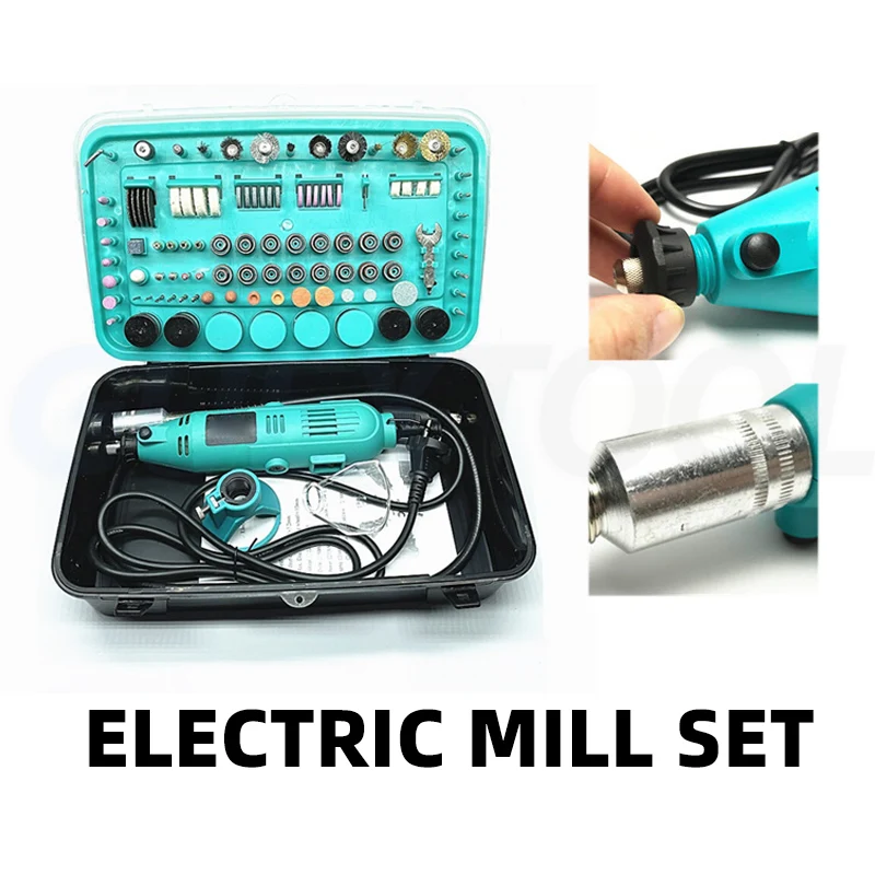 388 Piece Set Of Mini Electric Grinding And Polishing Machine With Adjustable Speed Handheld Carving Machine Drill DIY Tool Kit