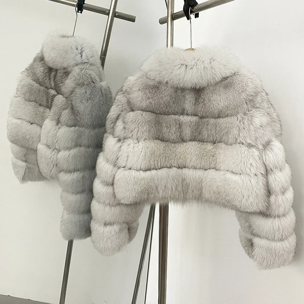 Пальто для женщин Шуба из натурального меха Топы с длинными рукавами для женщин Короткая зимняя куртка с подкладкой Женская одежда Теплая верхняя одежда