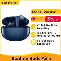 Global Version realme buds Air 3 TWS Earphone Bluetooth 42dB Active Noise Cancelling Wireless Headphone IPX5 For realme 10 Pro