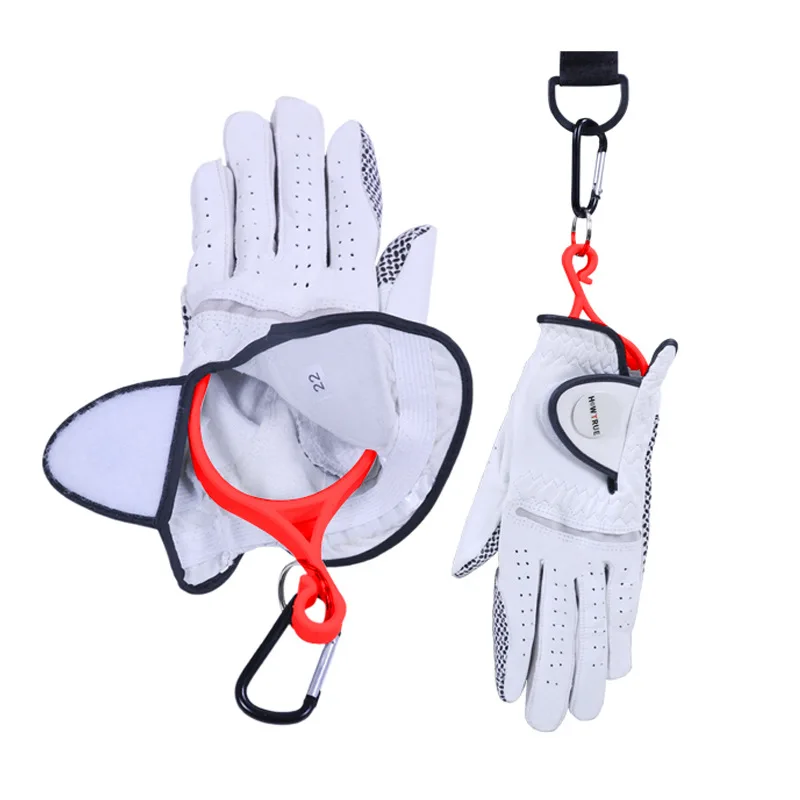 1PCS Golf Gloves Holder Golf Gloves Stretcher Golfer Tool Gear Plastic Gloves Rack Dryer Hanger Stretcher with Strap