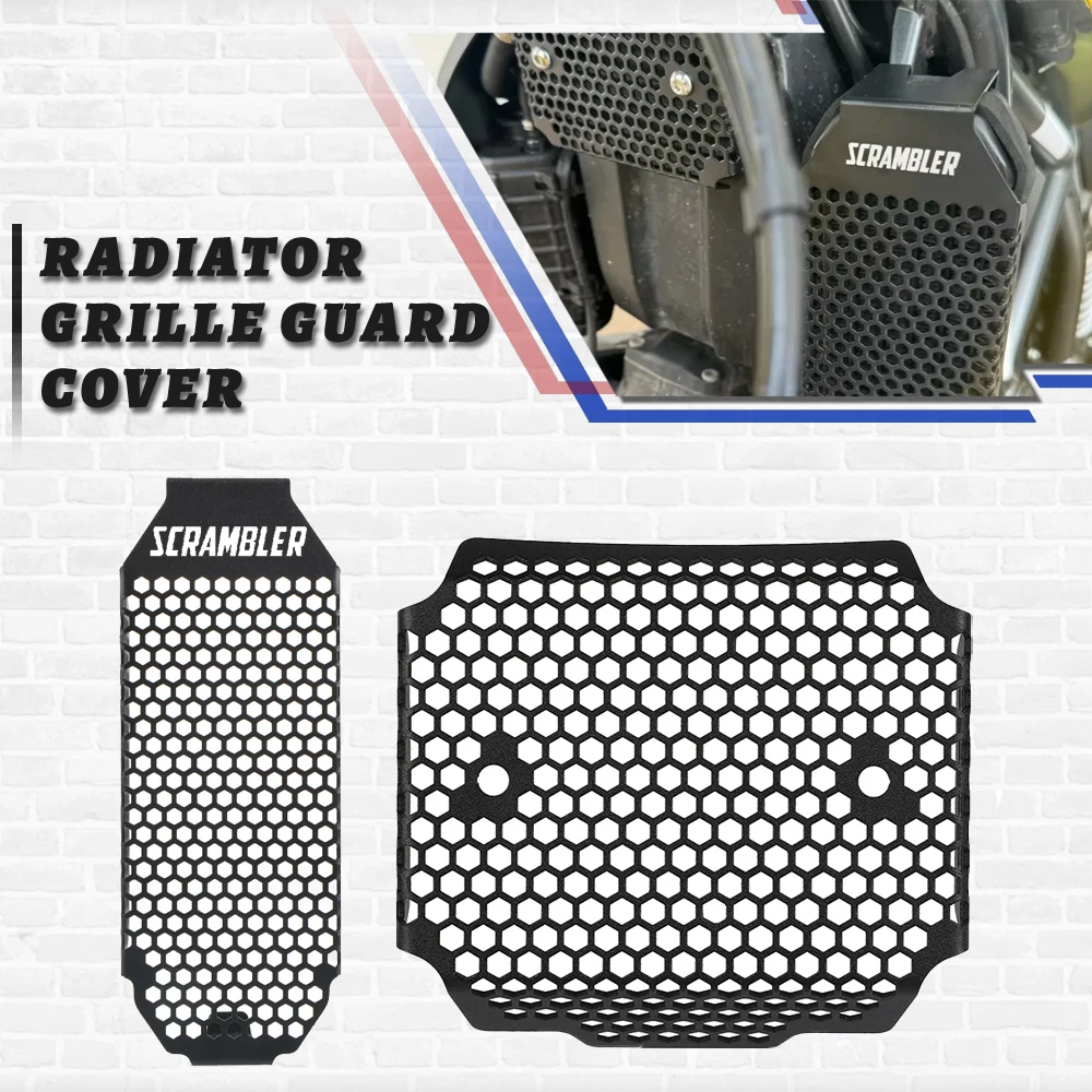 

Radiator Oil Cooler Grille For DUCATI Scrambler 400 800 2015 - 2023 2024 Rectifier Voltage Regulator Cover Guard Protector Set