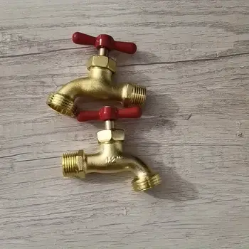 1個經典款鋅合金軟管水龍頭,花園水龍頭,單孔安裝,適用於1/2英吋和3/4英吋NPT螺紋 10 最佳銷售 水龍頭花園 - №3