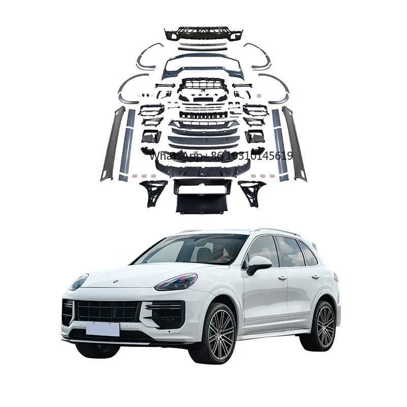 

26 style 2015-2017 New Turbo GT Front Bumper Kit with Fog Light Bolt-On Universal Fitment Upgrade For Porsche Cayenne