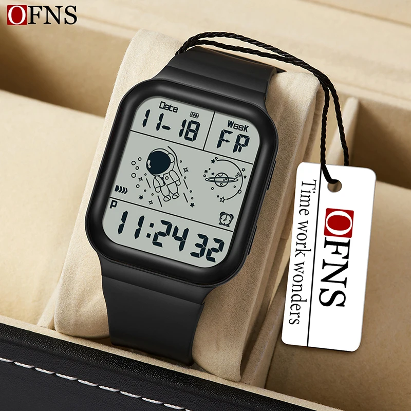 Top Brand Digital Watches Big Dial Rectangle Sport Watches LED Date Digital Watches 50m Waterproof Shockproof Men's Wristwatch