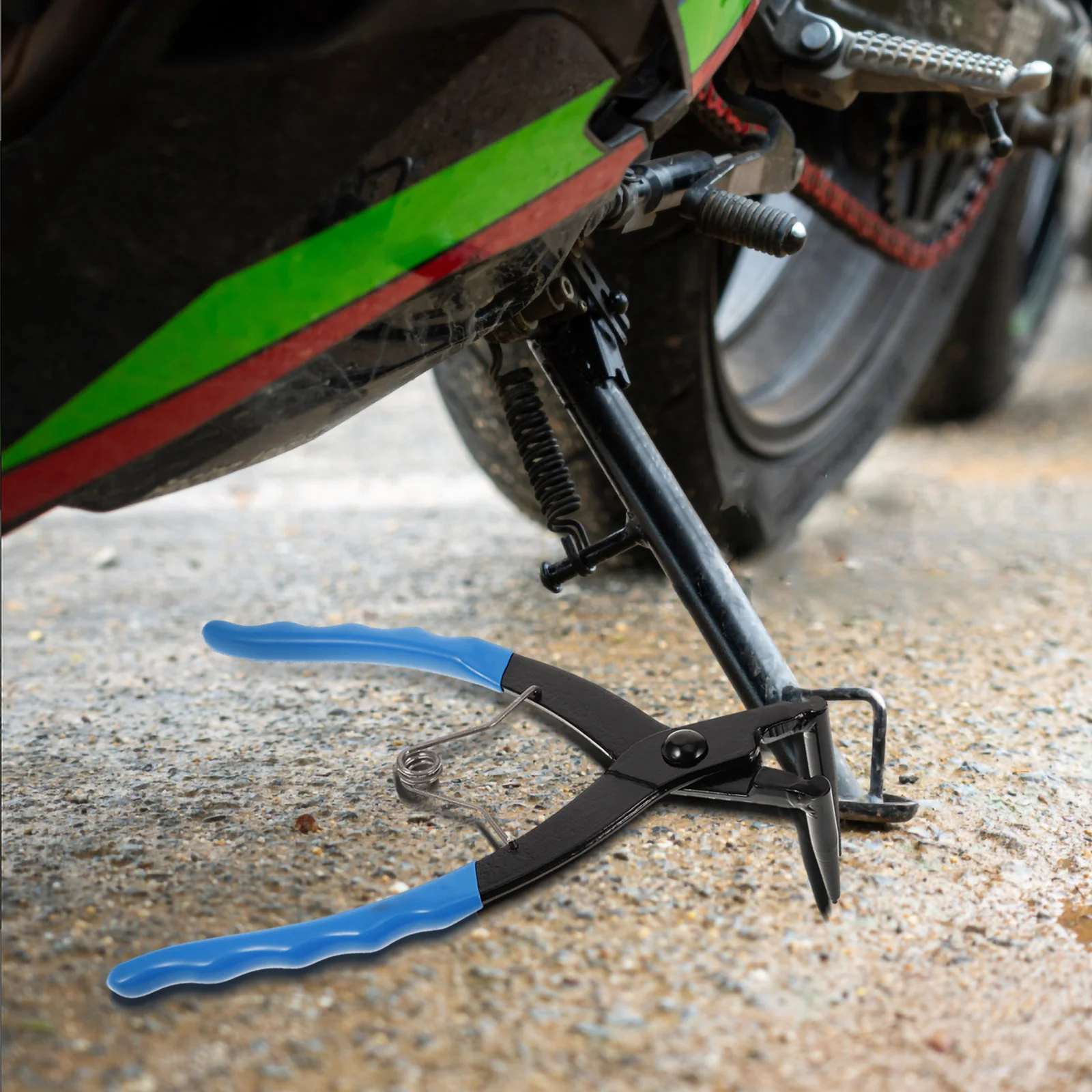 Pinza per anelli elastici per bomboniere Dispositivo di rimozione anelli interni Pinza per anelli elastici trattata termicamente a ganascia piegata da 90 gradi Acciaio al carbonio durevole per auto