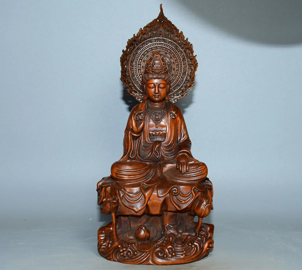 High-Quality Huangyang Wood Guanyin Statue - Exquisite Home Decor for Living Room Affordable Collectible Ornament