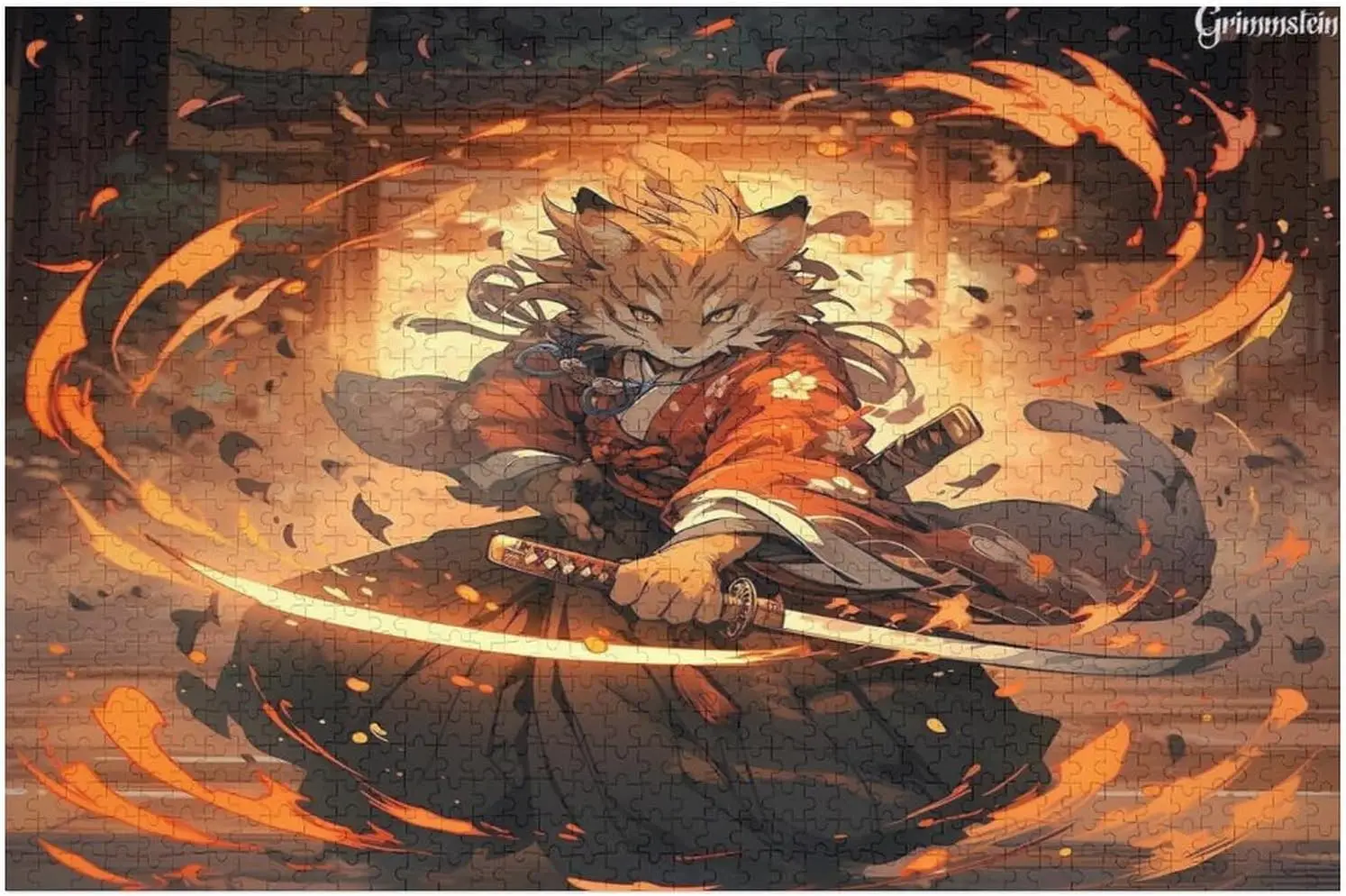 

Пазл «Кошка-ниндзя», 300/500/1000 шт., деревянный пазл для снятия стресса для взрослых, релаксация и домашняя спальня, геймерский декор