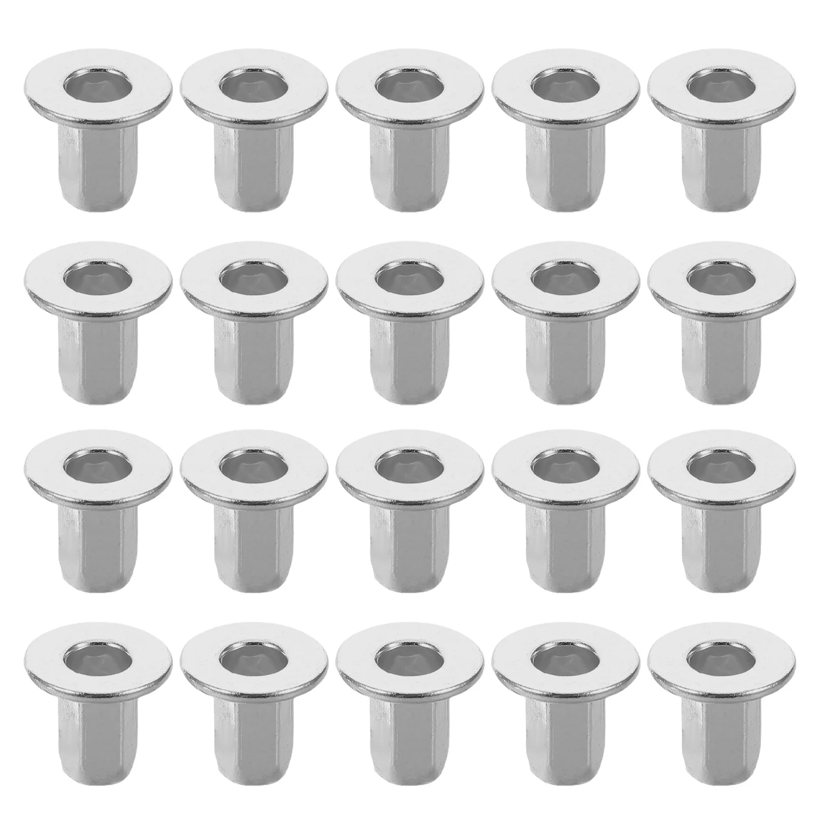 

20pcs License Plate Base Fasteners Robust Metal Precision Fit Trunk Bumper Easy Installation Nuts Car License Plate Screws Kit
