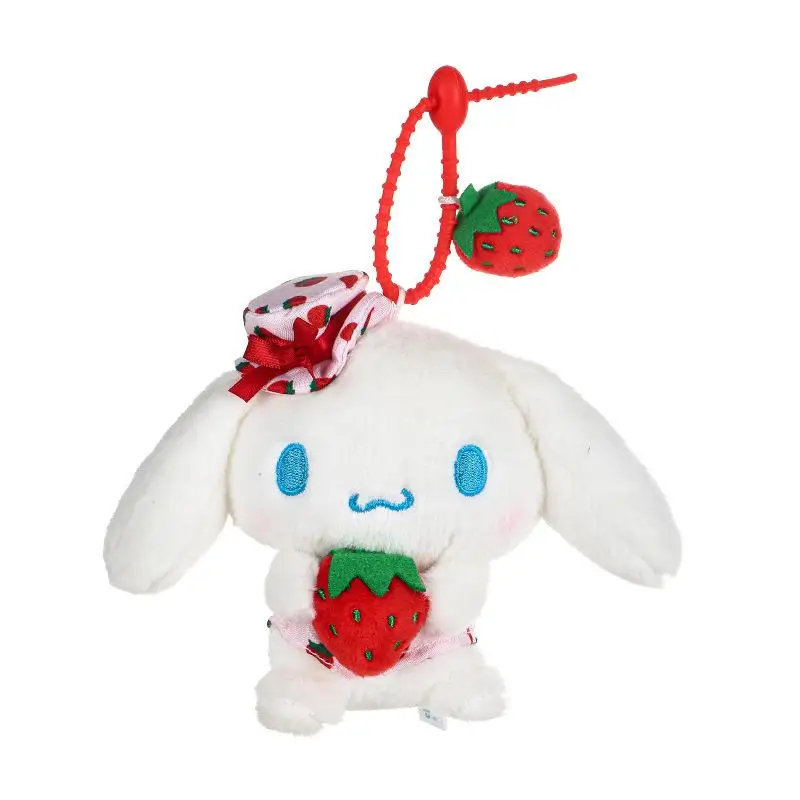 Sanrio Hello Kitty Cinnamoroll Kawaii Keychain ، دمية كرتونية ، ميلودي ، فراولة ، ألعاب قطيفة ، دلاية ، ديكور حقيبة ظهر ، هدايا