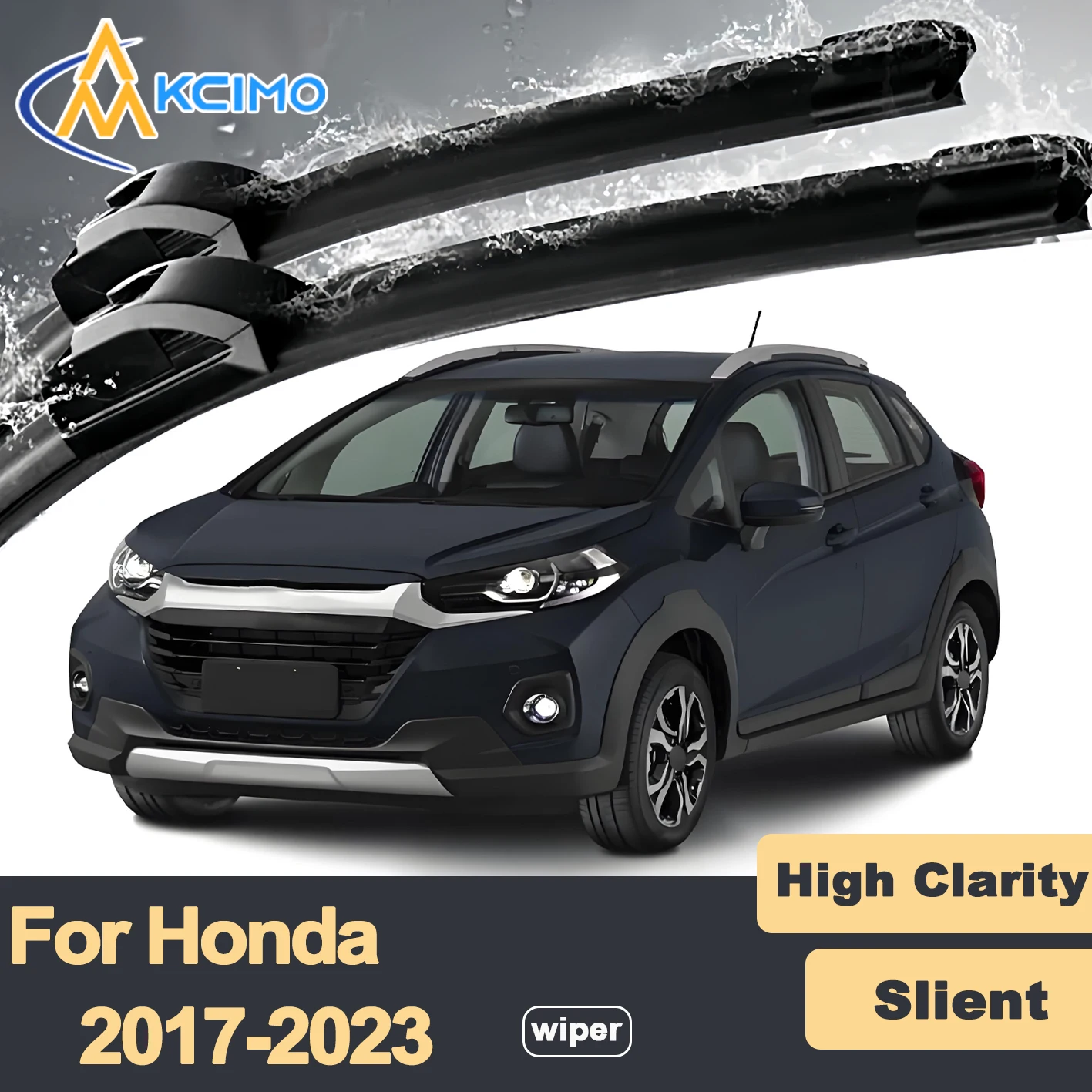 

Premium Rubber Durable Silent Windshield Wiper Blades 2pcs for Honda WR-V GL 2017-2023 Front Wiper Blades Set