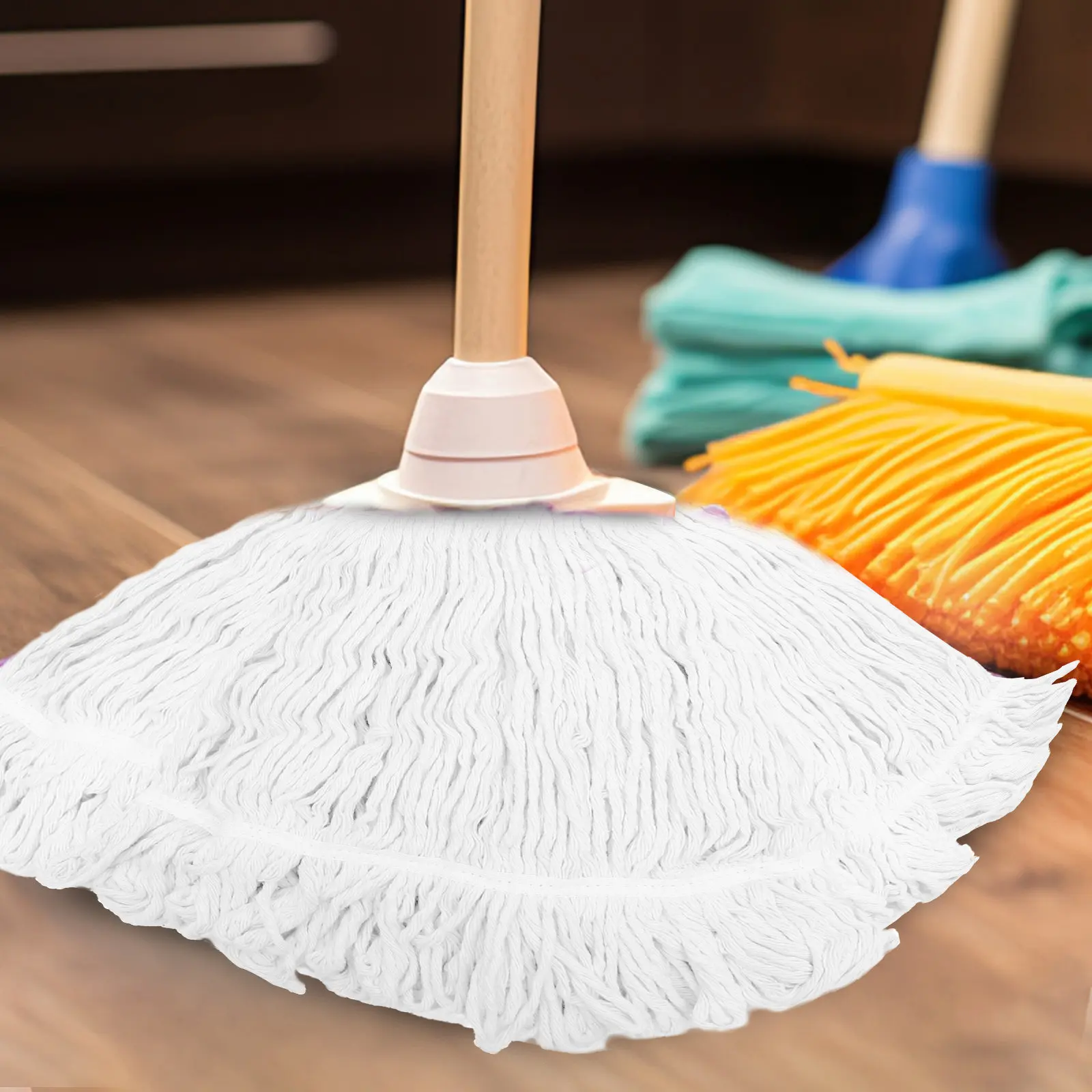 

Mop Refill Cotton Cloth Cleaning Head Absorbent Reusable Wet Dry Mop Replacement for Floor Window Wall Ceiling Dust