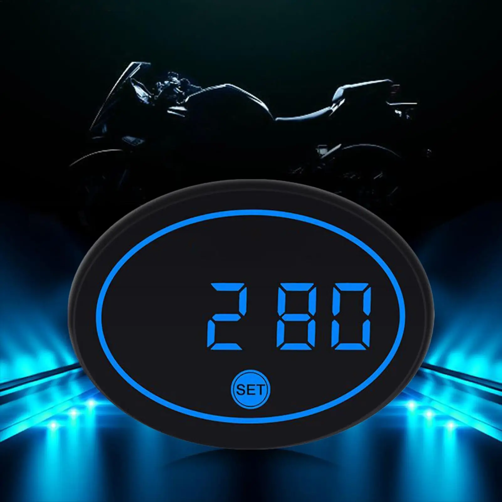 

Motorcycle Digital Clock LED Display Small Voltage Display Motorbike Digital Clock For Women Teens Cycling Enthusiasts Commuting