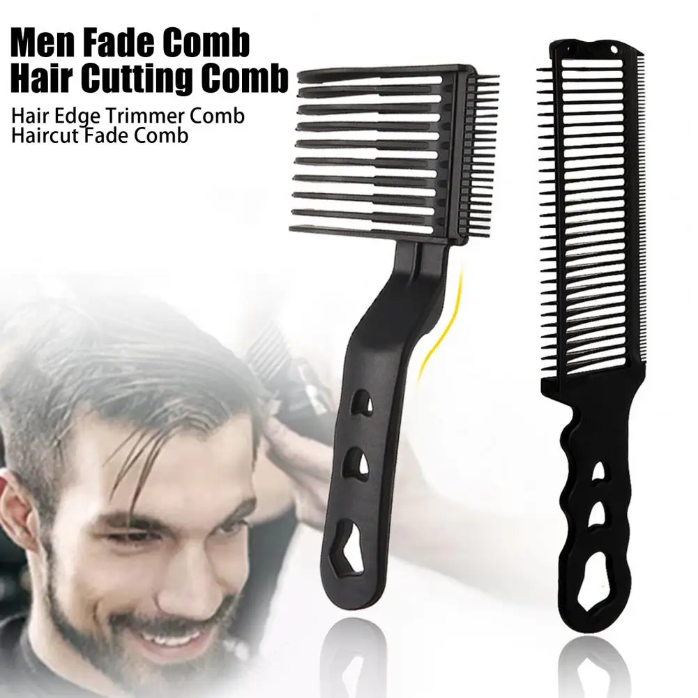 Barber Fade Comb Anti-static Men Curved Blending Flat Top Hair Clipper Guide Haircut Comb Home Salon Professional Styling Comb