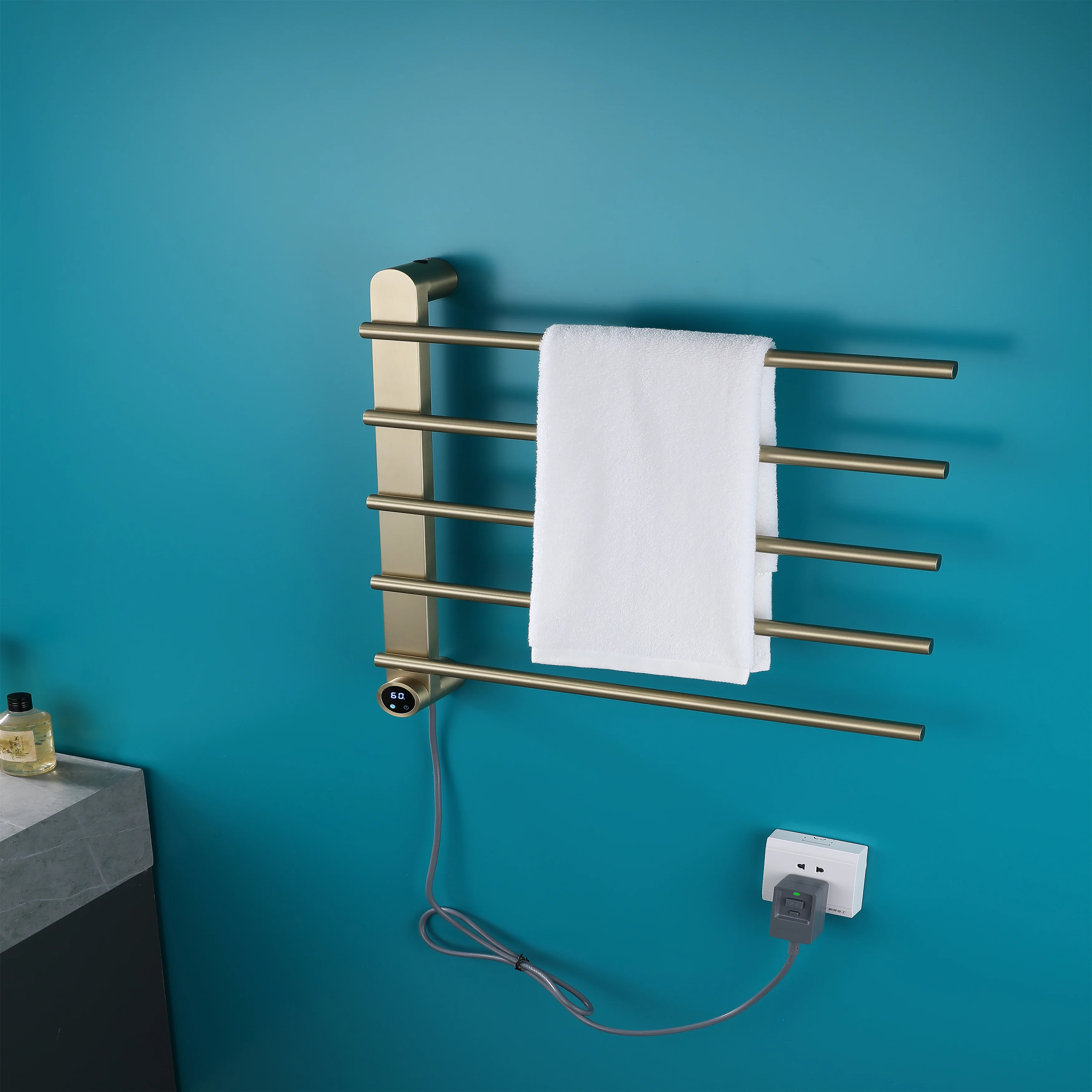 Heated Holders Shelf Rail Electric Bar Warmer Towel Heating Rack for Bathroom Wall Mounted Towel Heating Rack