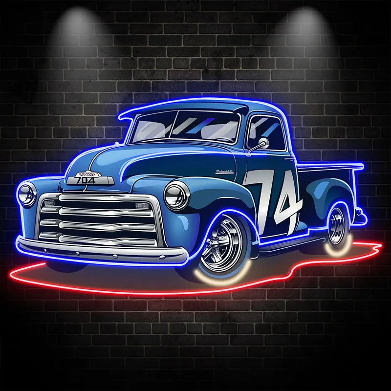 Car Wall Decoration Red & Blue Popart Custom LED Neon Sign