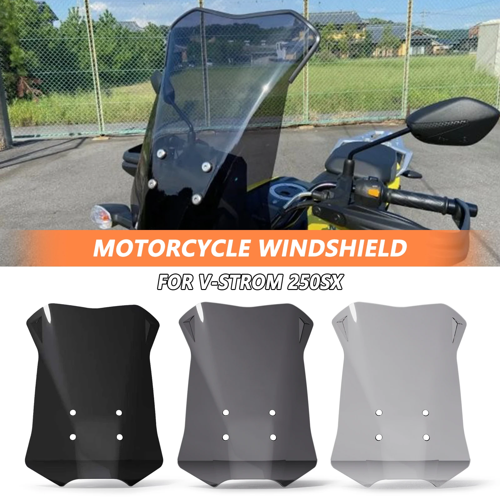 

For V-STROM 250SX 250 SX 2023-2025 New Windshield Motorcycle Windshield Protective Cover Deflector Front Fairing