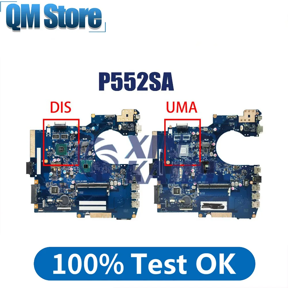 

Notebook Mainboard For Asus P552SA Pro552SJ Pro552SA PX552SA PU552SJ PE552SJ Laptop Motherboard With N3050 N3700 CPU GT920M V2G