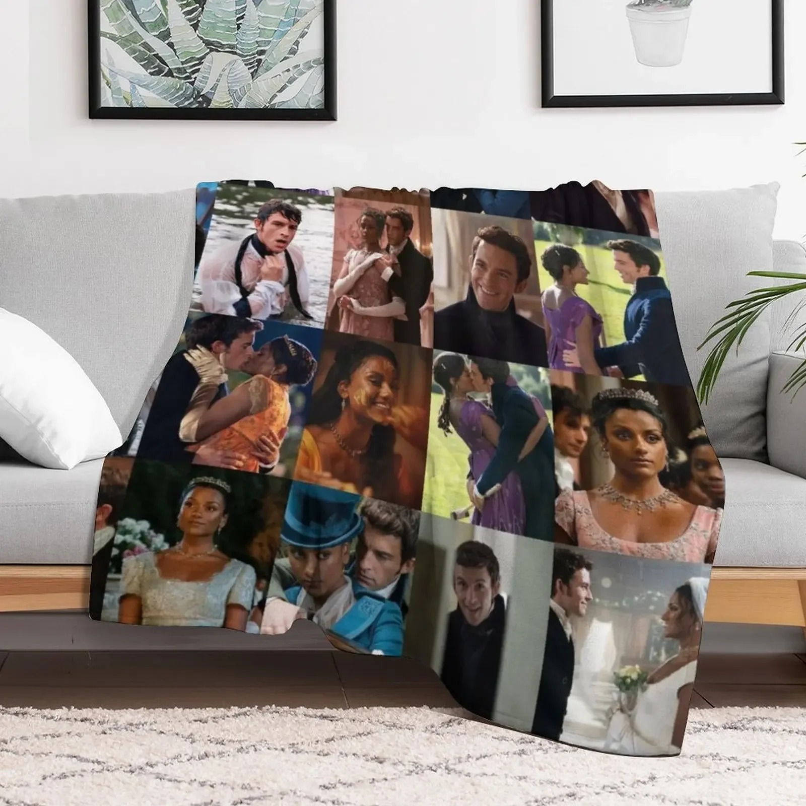 Jonathan Bailey and Simone Ashley Throw Blanket Luxurious Soft Fuzzy Blanket for Sofa Bed