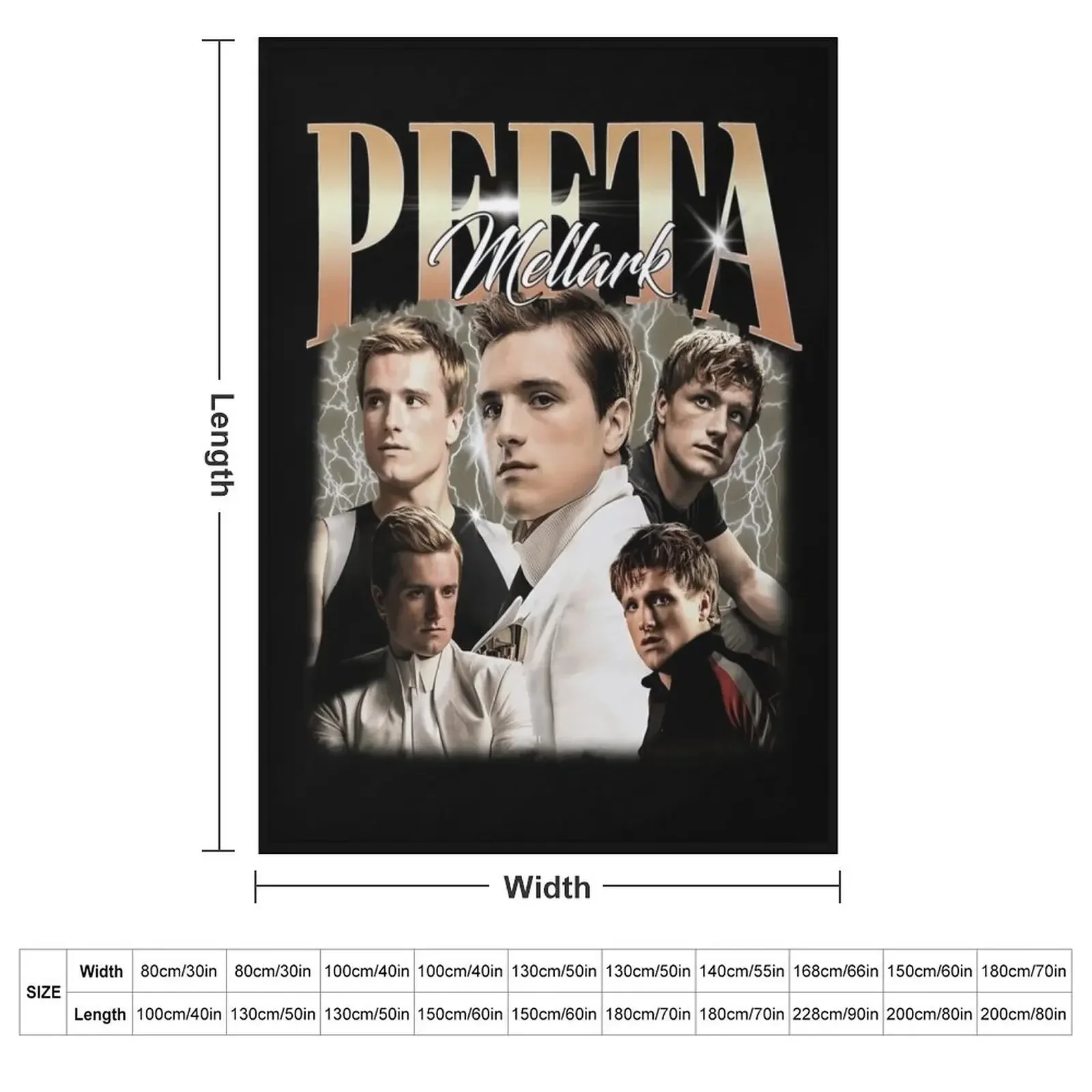 Peeta Mellark Vintage Unisex Limited Peeta Mellark Vintage Peeta Mellark Sweat Gift Idea Fan Throw Blanket Softest Blankets