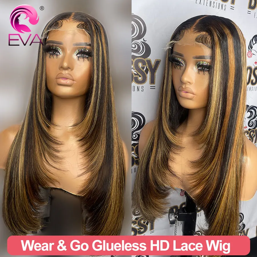 Eva Hair Glueless Pruik Klaar Om Te Dragen 5X5 Hd Kant Sluiting Pruik 6X6 7X7 Hd Lace Pruik Accentueren Gekleurd Menselijk Haar Pruiken Smelt Skins