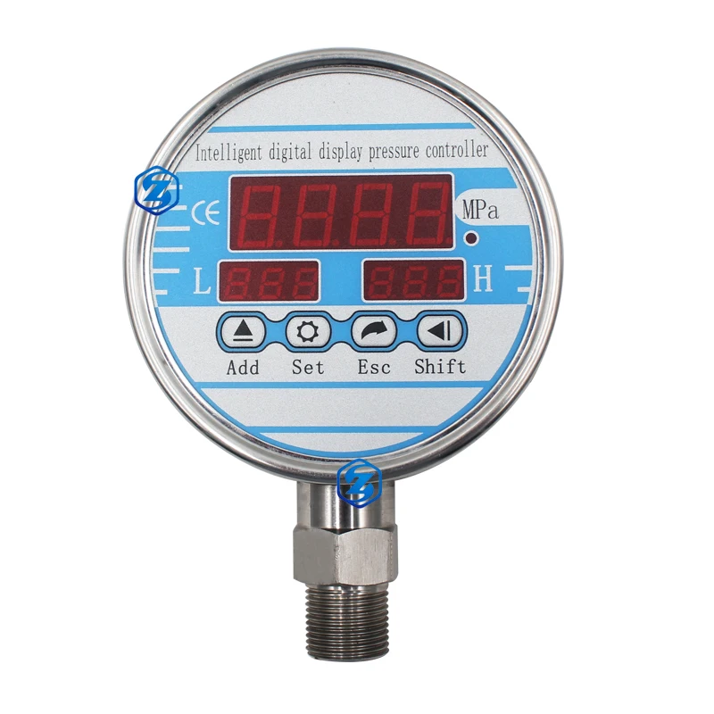 Hydraulic Air Gas Radial Digital Pressure Gauge mbar mpa 8700psi Pressure Gauge 2000 bar Electric Contact Pressure Manometer