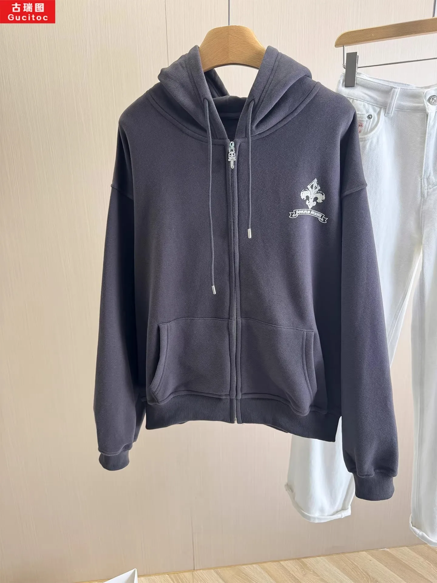 

Американский кардиган с капюшоном в стиле Lazy Style, женская свободная шикарная верхняя одежда, осенне-зимняя повседневная удобная модная толстовка
